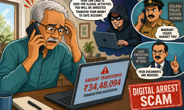 Be Aware – 66 Year Old Man from Mangalore Duped of ₹34.48 Lakh in ‘Digital Arrest’ Scam